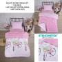 ETE HOMETEX TEK KİŞİLİK LÜX WELSOFT YORGAN BİSİKLET PEMBE 155X215CM 8696474231865